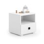 Voir la diapositive 1 : KOBI Table de Chevet Emi en Blanc et Noir pour Enfants - Mobilier Pratique et Élégant