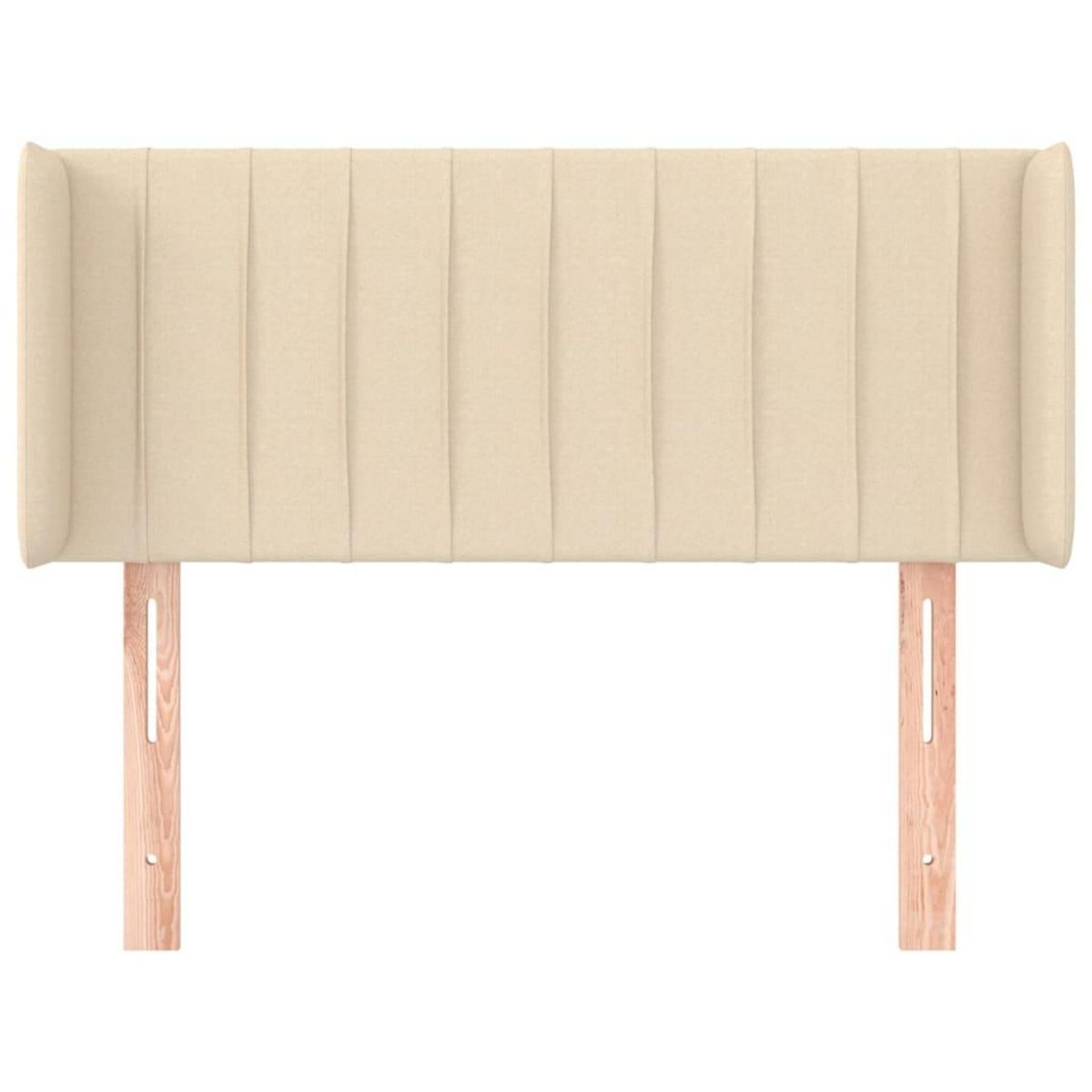 VIDAXL Tete de lit avec oreilles Creme 83x16x78/88 cm Tissu