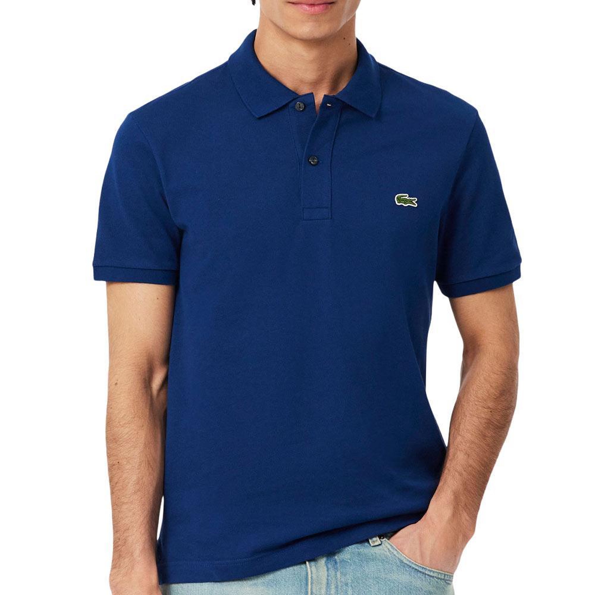 Lacoste Polo Bleu Roi Homme Lacoste  Slim Fit. Coloris disponibles : Bleu
