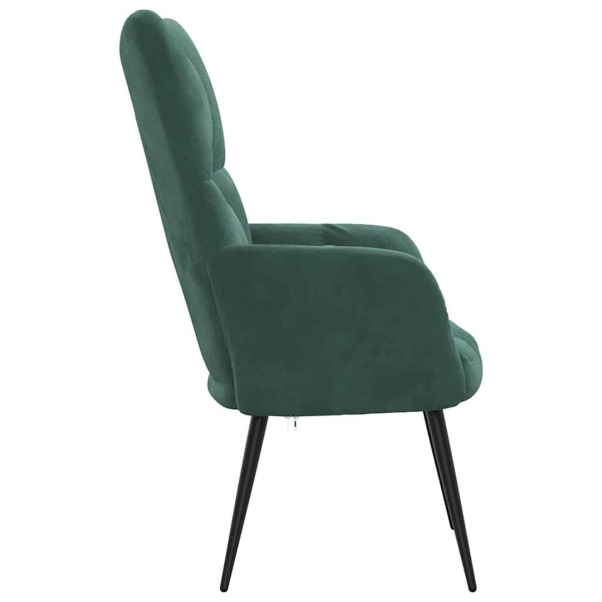 VIDAXL Chaise de relaxation Vert fonce Velours