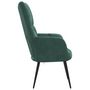 Voir la diapositive 4 : VIDAXL Chaise de relaxation Vert fonce Velours