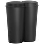 Voir la diapositive 1 : VIDAXL Poubelle double a ordures Noir 50 L