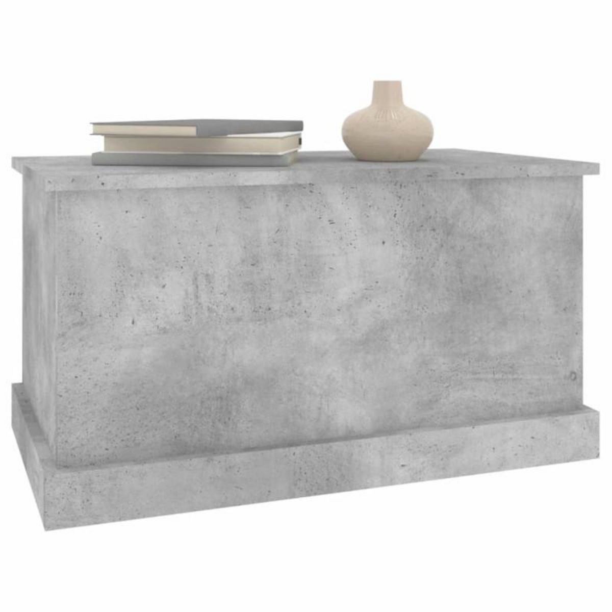 VIDAXL Boîte de rangement gris béton 70x40x38 cm bois d ingénierie