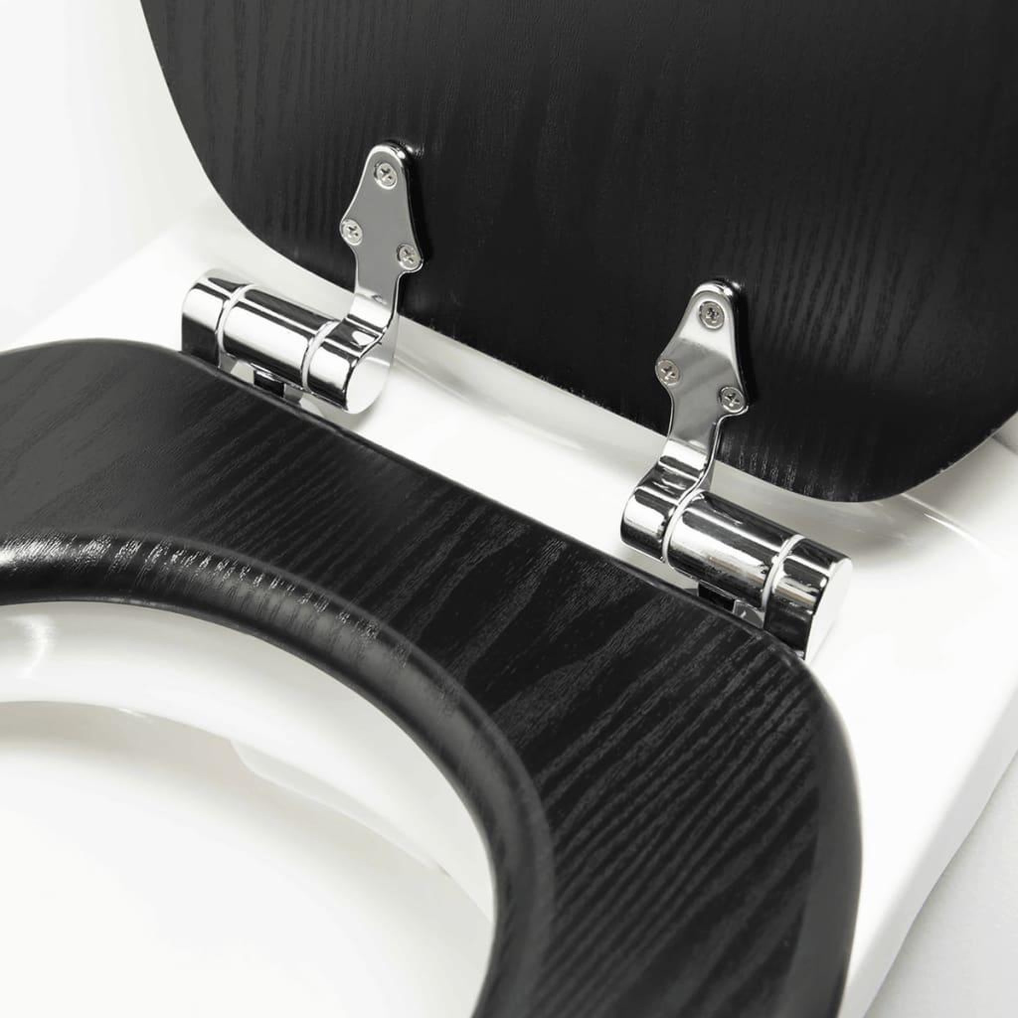 Voir la diapositive 4 : TIGER Tiger Abattant WC a fermeture en douceur Blackwash MDF Noir 252030746