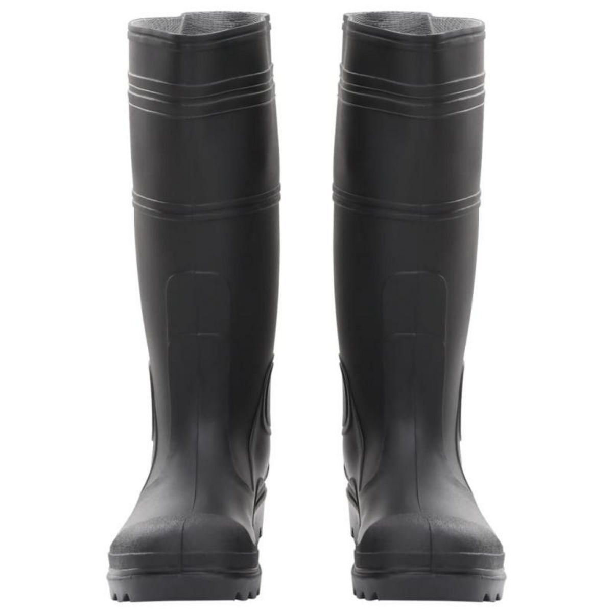 VIDAXL Bottes de pluie noir taille 39 PVC