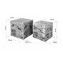 Voir la diapositive 2 : HomeStyle4U Tabouret table d'appoint set de 2 cubes en bois