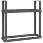 Voir la diapositive 2 : VIDAXL Support pour bois de chauffage Gris 110x35x108,5 cm Bois de pin