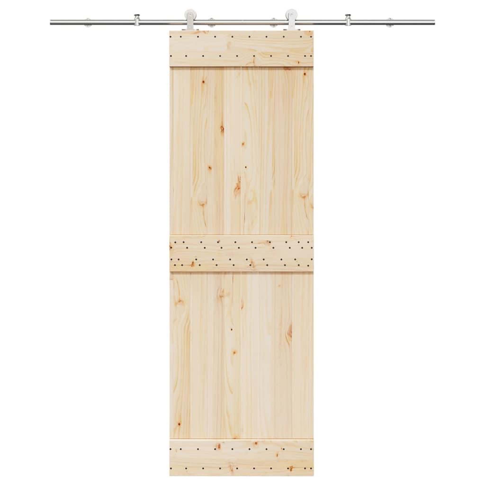 VIDAXL Kit fixation porte coulissante 200 cm Acier inoxydable Argente