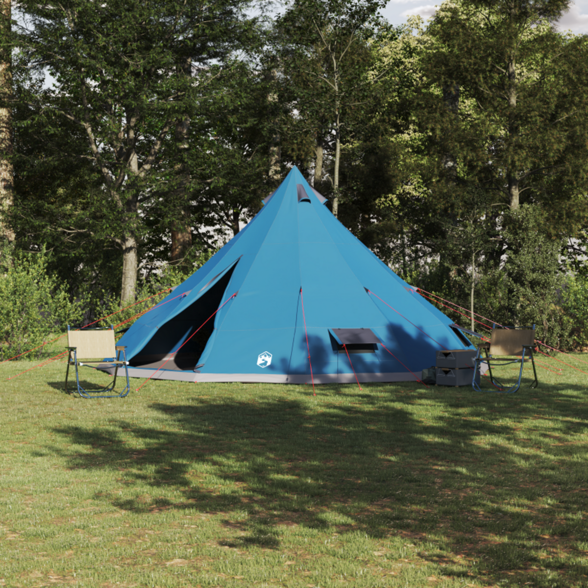 VIDAXL Tente Familiale Tipi Bleue Imperméable pour 12 Personnes