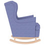 Voir la diapositive 5 : VIDAXL Chaise a bascule bleu jean 74x90x102 cm tissu