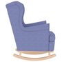 Voir la diapositive 5 : VIDAXL Chaise a bascule bleu jean 74x90x102 cm tissu