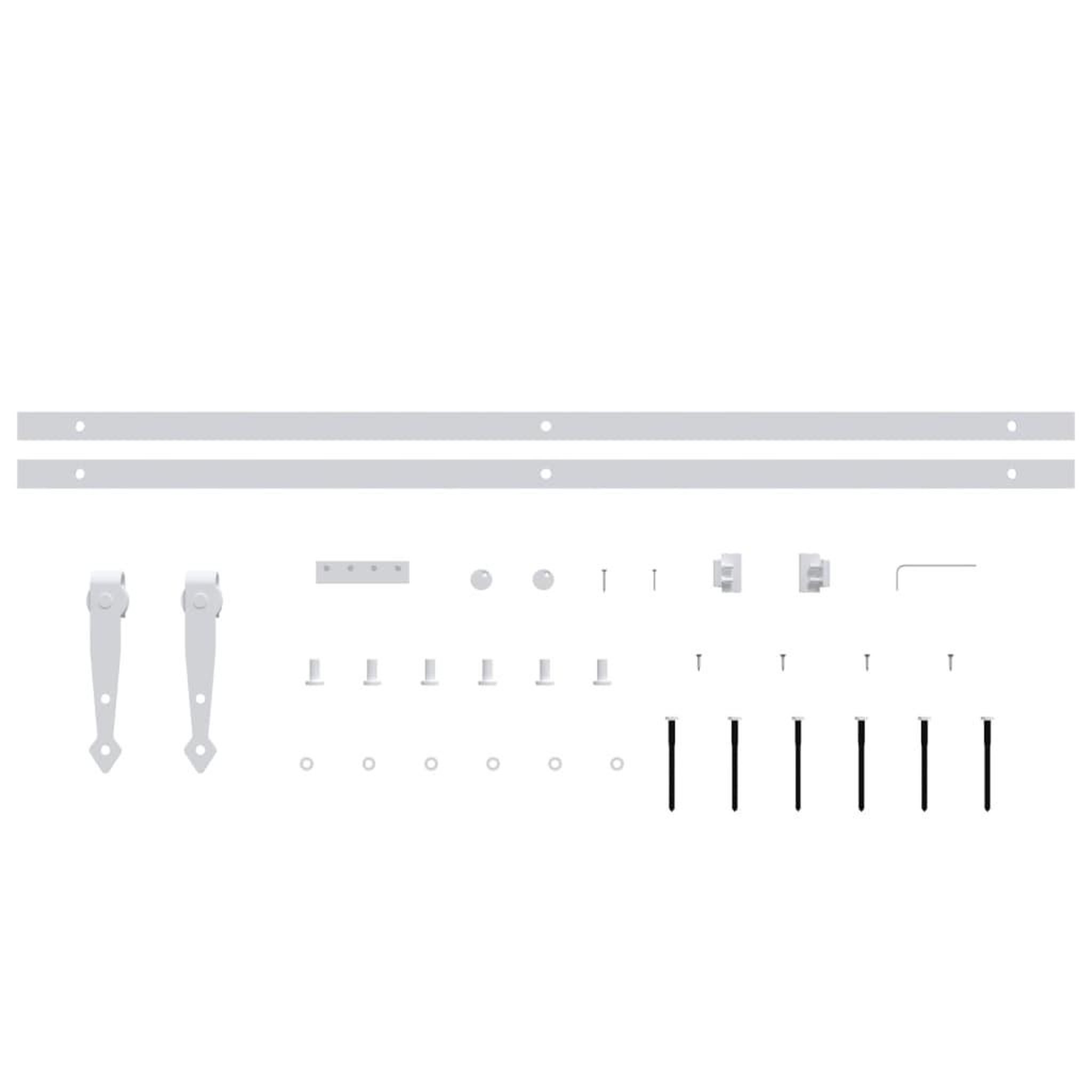 Voir la diapositive 4 : VIDAXL Kit mini de porte d'armoire coulissante Acier au carbone 200 cm