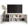 Voir la diapositive 4 : BEST MOBILIER Leon - meuble tv - 3 portes - 181 cm