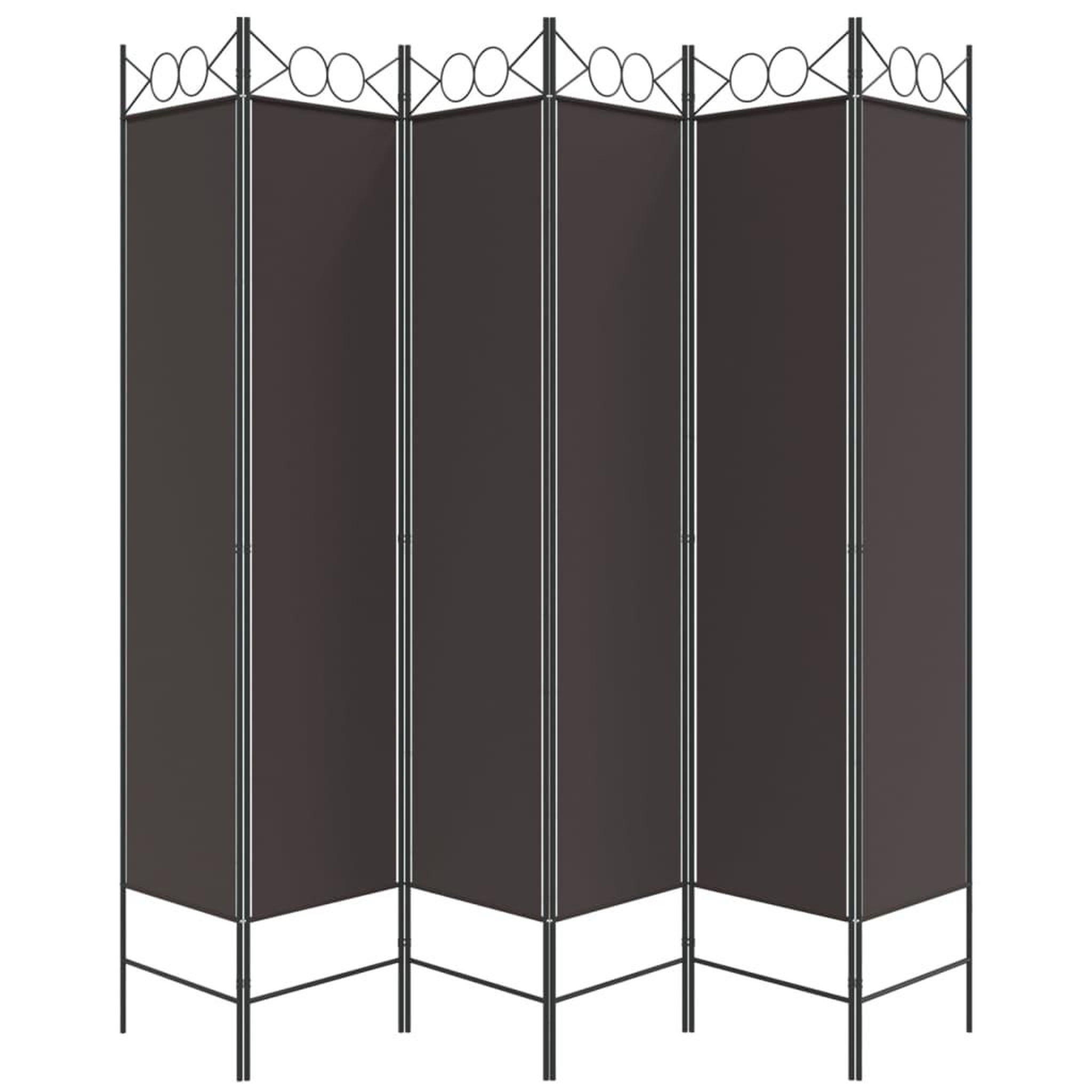 Voir la diapositive 4 : VIDAXL Cloison de separation 6 panneaux marron 240x200 cm tissu
