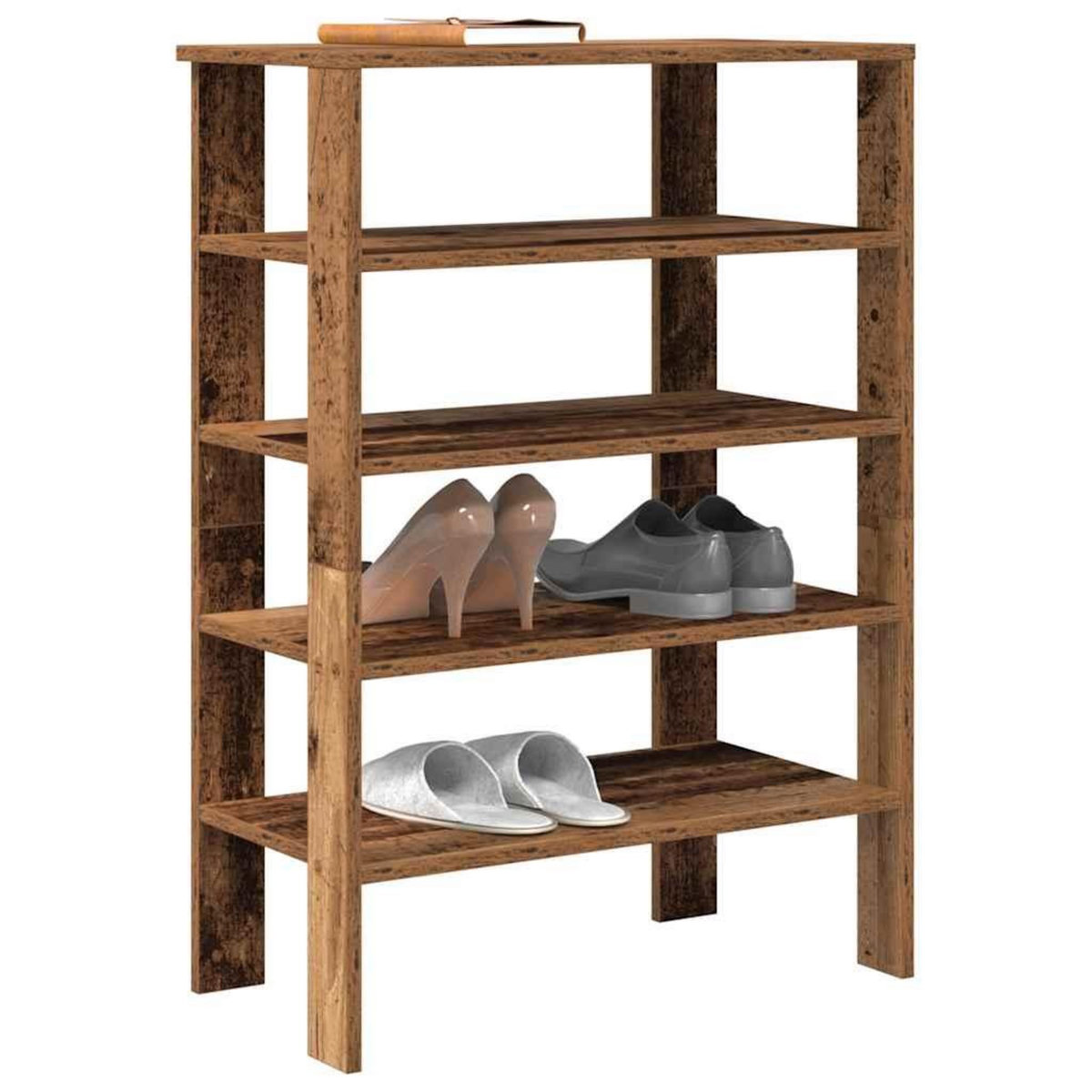 VIDAXL Etagere a chaussures vieux bois 61x32x87,5 cm bois d'ingenierie