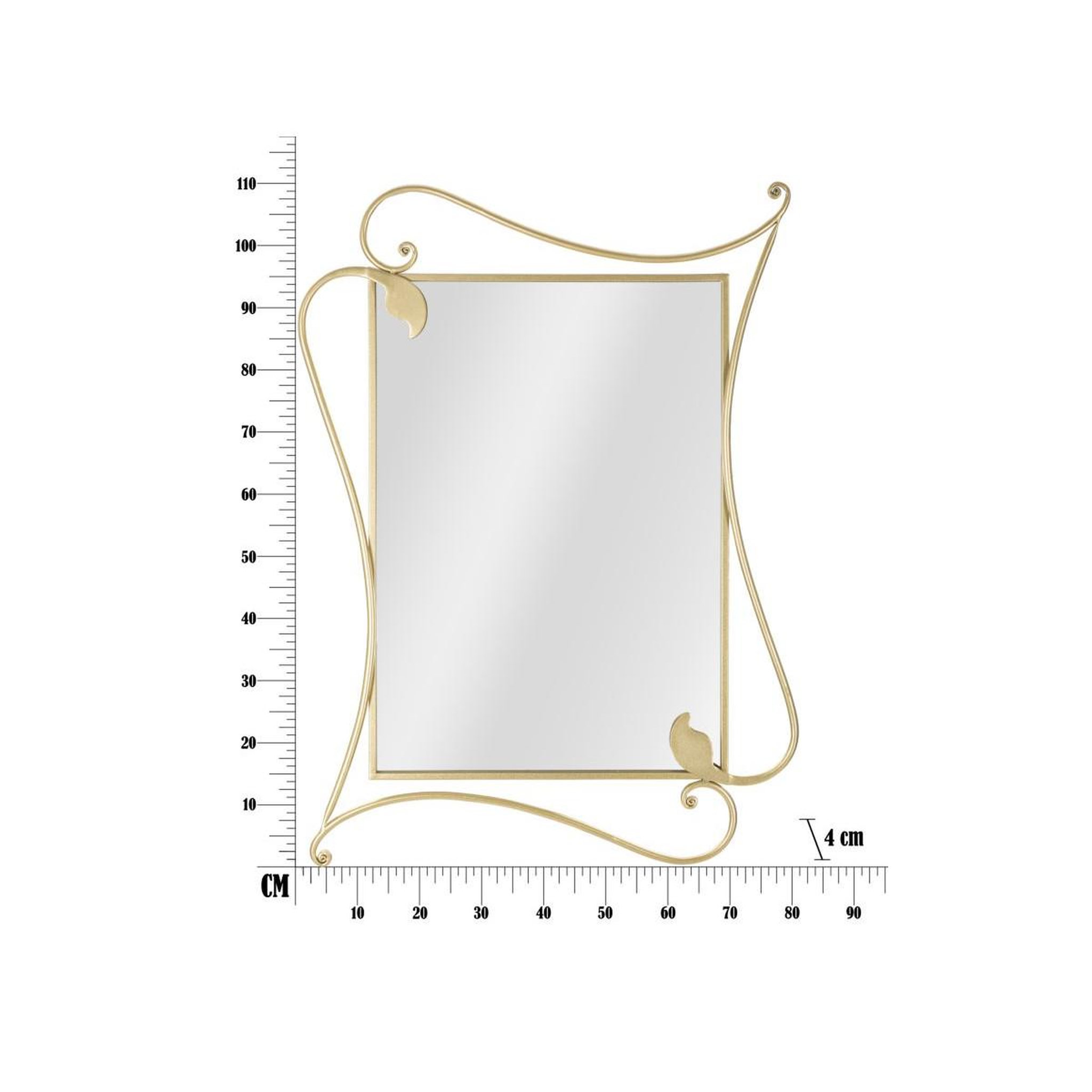 Voir la diapositive 5 : Paris Prix Miroir mural design  pétale  110cm or