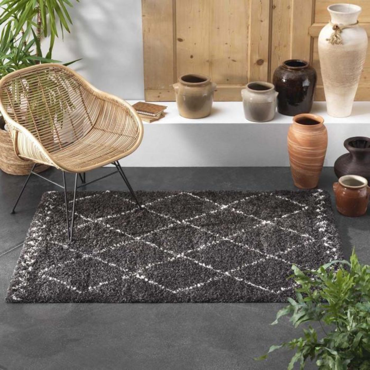 Paris Prix Tapis Déco Imprimé  Saoura  120x170cm Noir