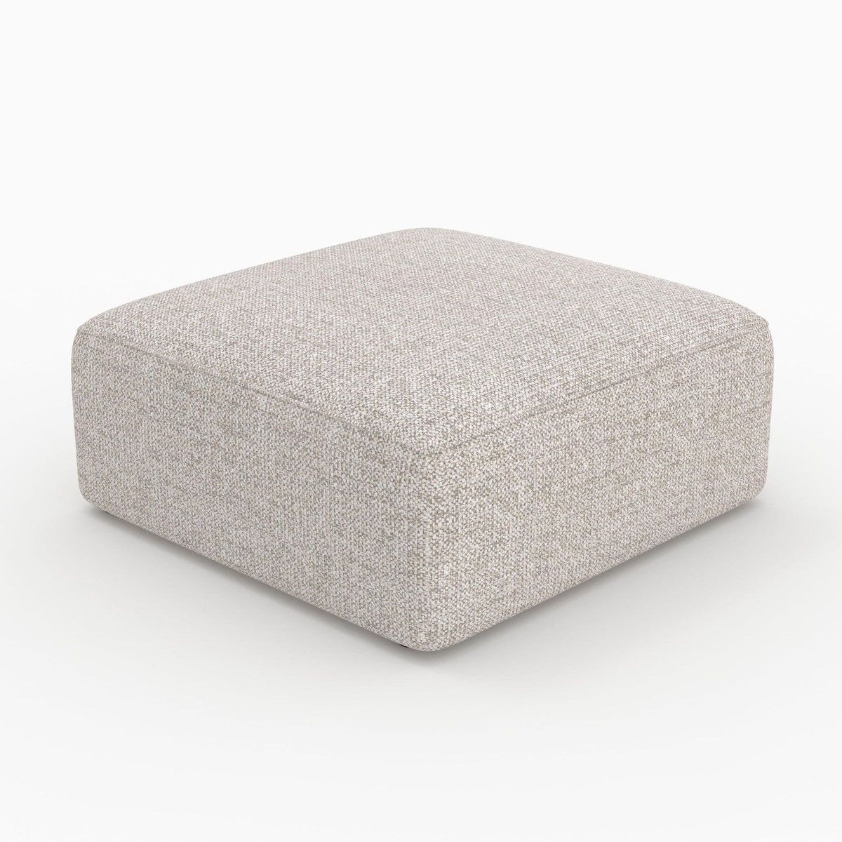 MAISON PAVANE Pouf carré pour canapé modulable en tissu beige-Hestia