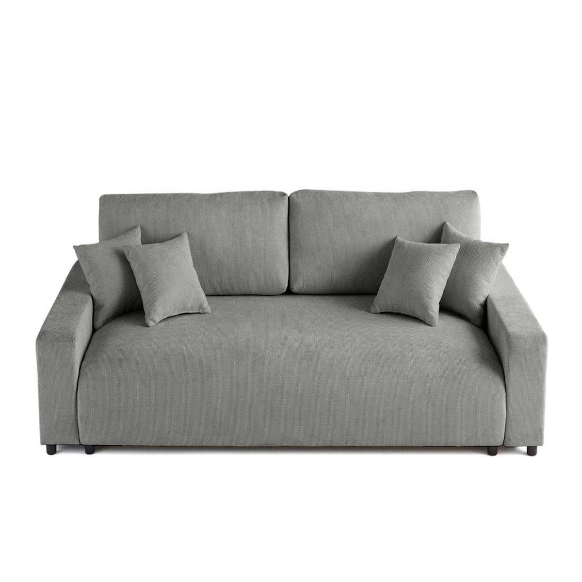 LISA DESIGN Pivoine - canapé droit 3 places - convertible avec coffre - en velours texturé