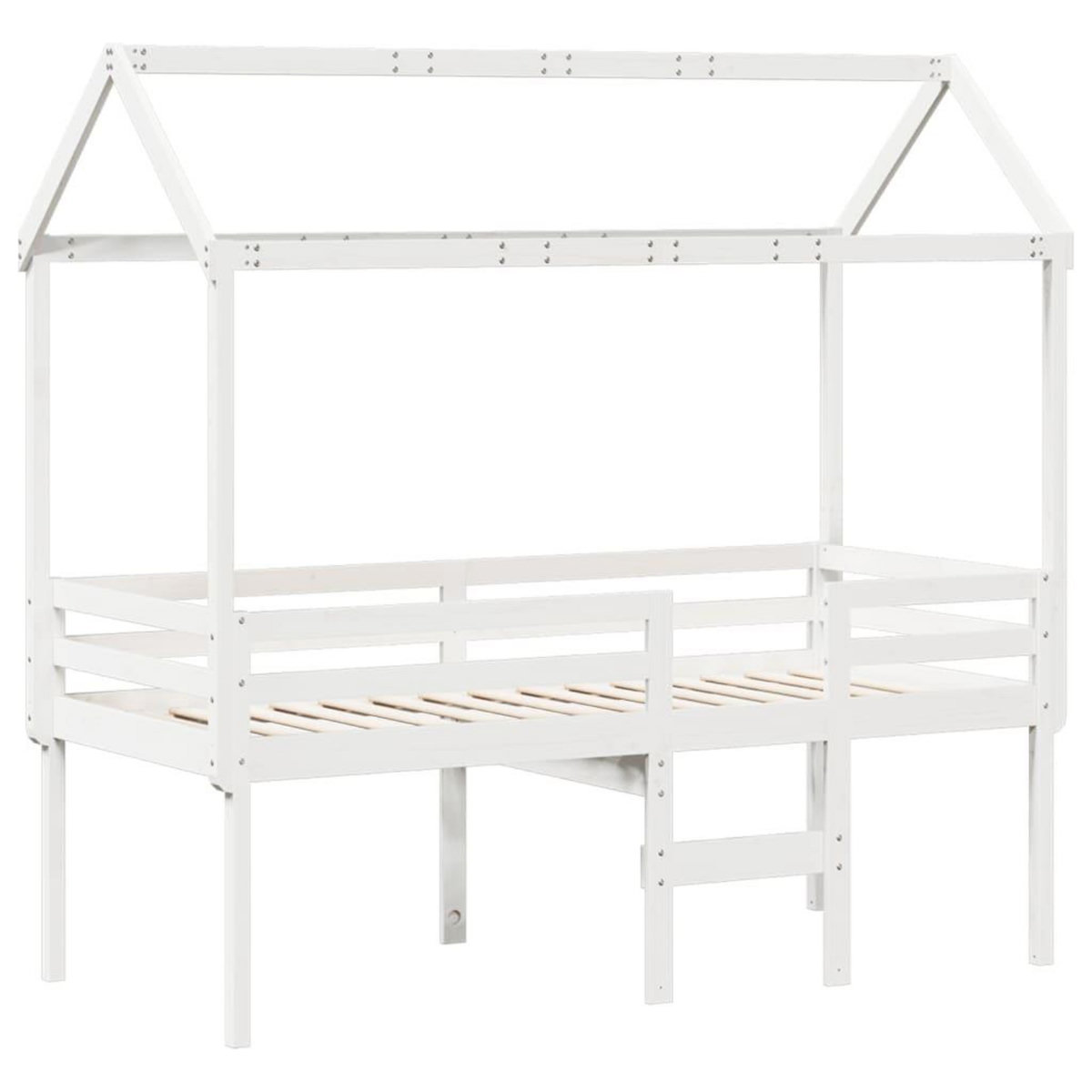 VIDAXL Lit haut sans matelas blanc 90x190 cm bois de pin massif