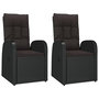 Voir la diapositive 4 : VIDAXL Ensemble de salon de jardin 3 pcs noir poly rotin et acacia