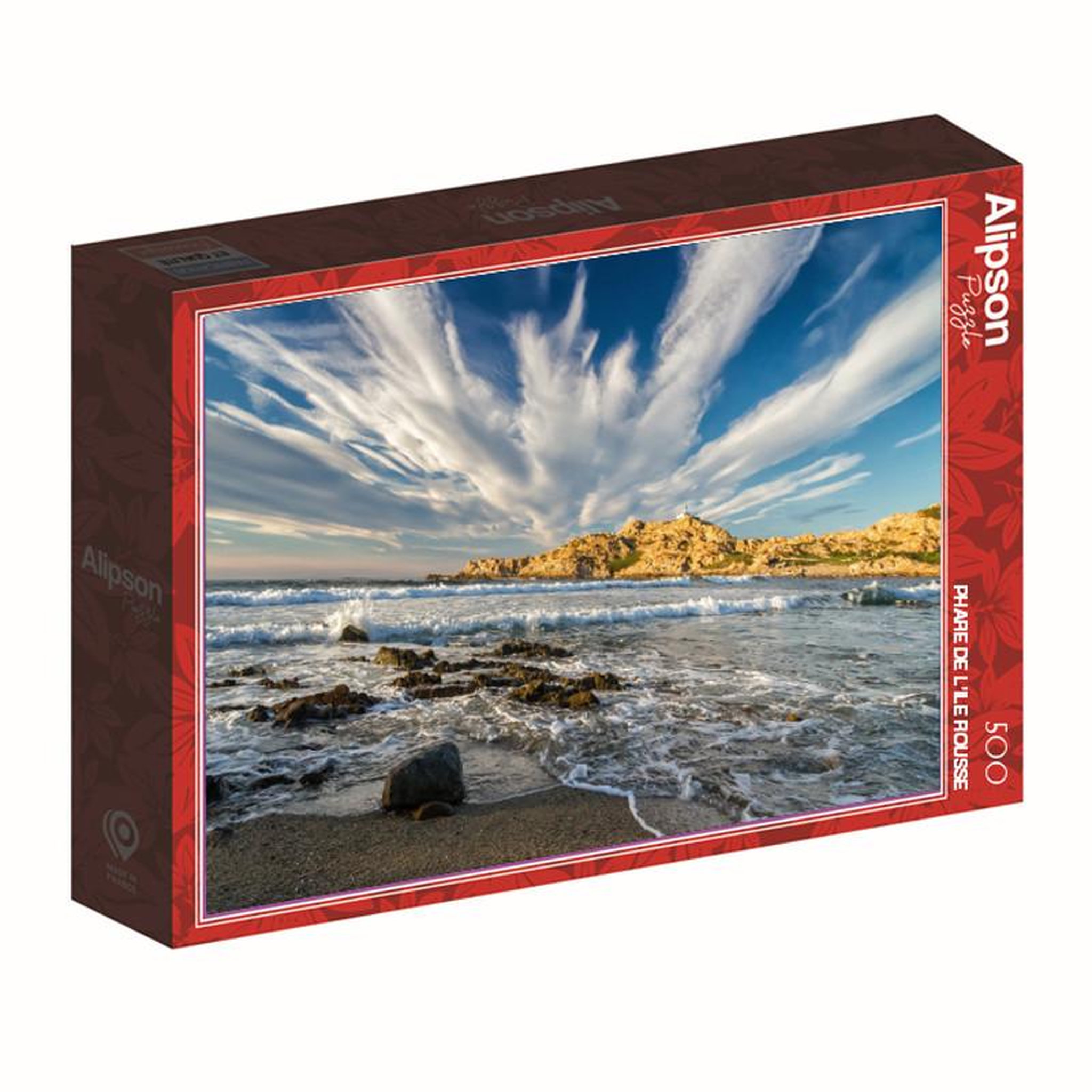 ALIZE Puzzle 500 pièces Phare de l’Île-Rousse – Corse – Paysage côtier – Adulte – Alizé