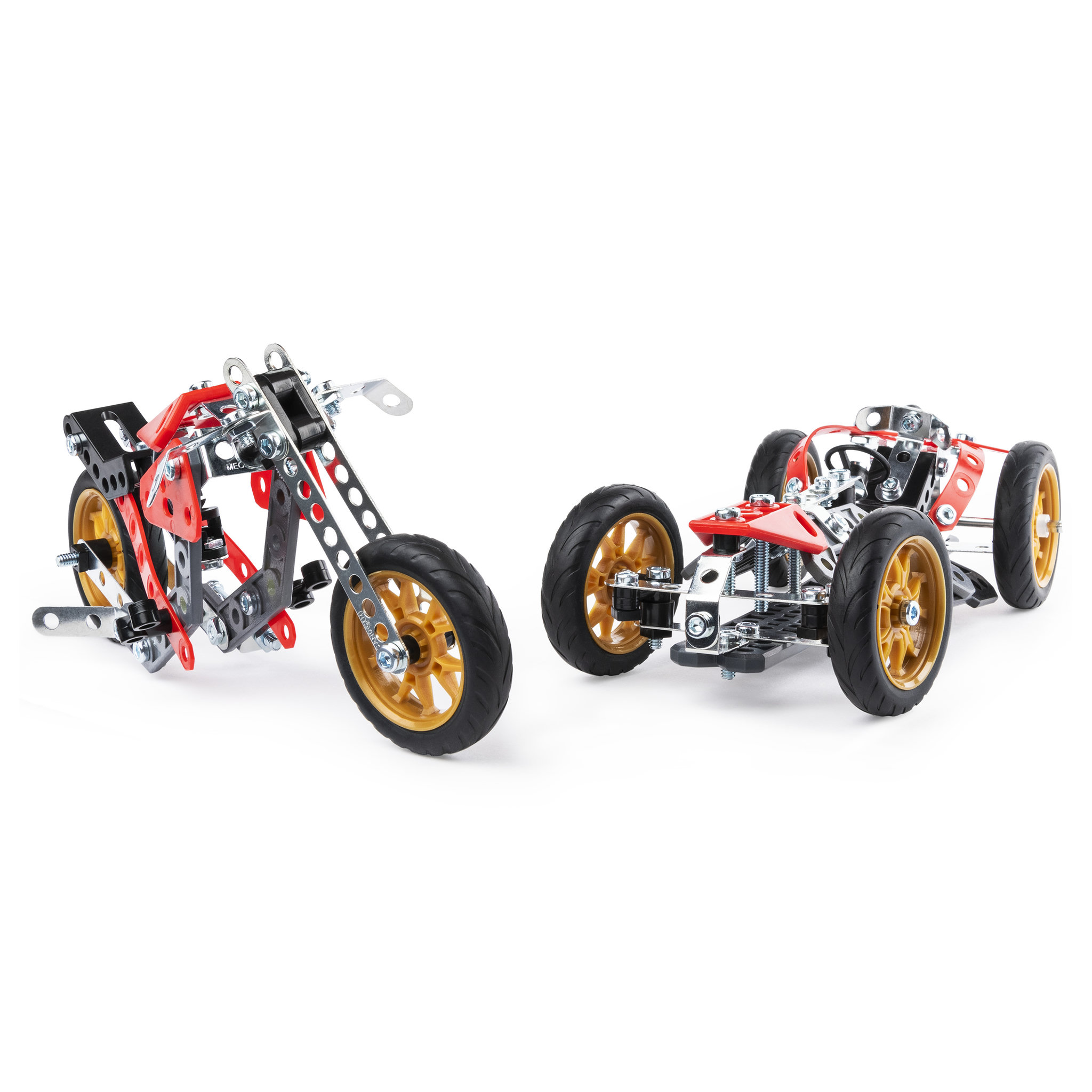 Voir la diapositive 2 : SPIN MASTER Jeu de construction Voiture et Moto - 5 modèles Meccano