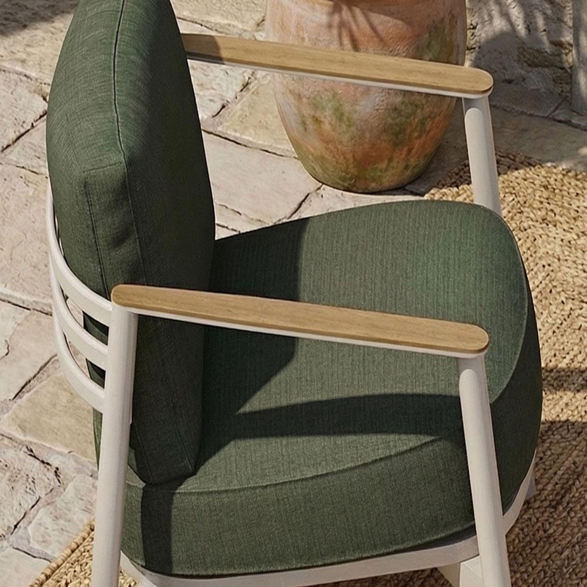 JARDIDECO Salon de jardin Dekoa en alu et pin - 4 places - Jardideco