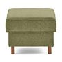 Voir la diapositive 6 : LISA DESIGN Jake - pouf en tissu velours relief - pieds en bois foncé