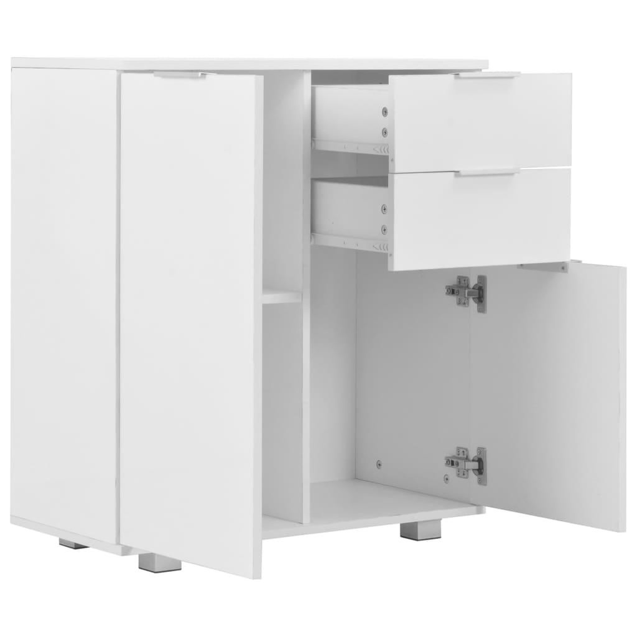 Voir la diapositive 4 : VIDAXL Buffet Blanc brillant 71 x 35 x 80 cm Bois d'ingenierie