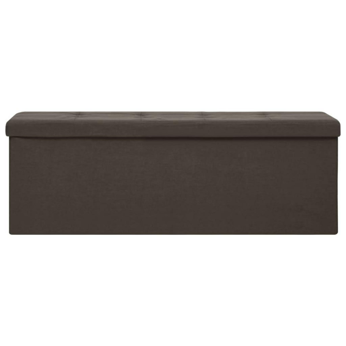VIDAXL Banc de rangement pliable Marron fonce Faux lin