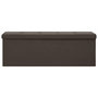 Voir la diapositive 3 : VIDAXL Banc de rangement pliable Marron fonce Faux lin