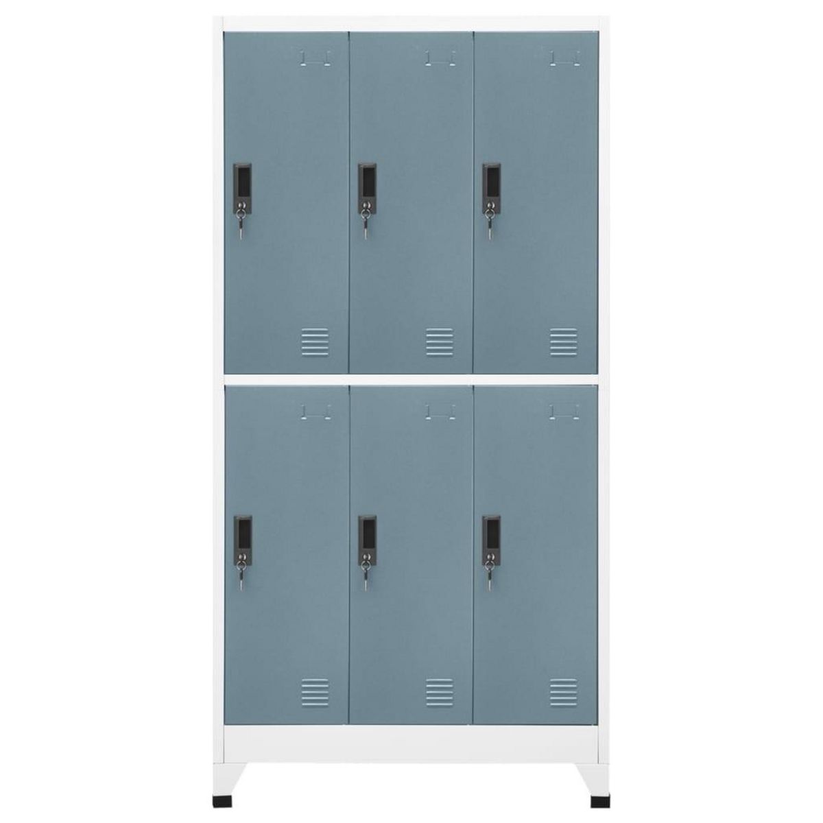 VIDAXL Armoire a casiers Gris clair et gris fonce 90x45x180 cm Acier