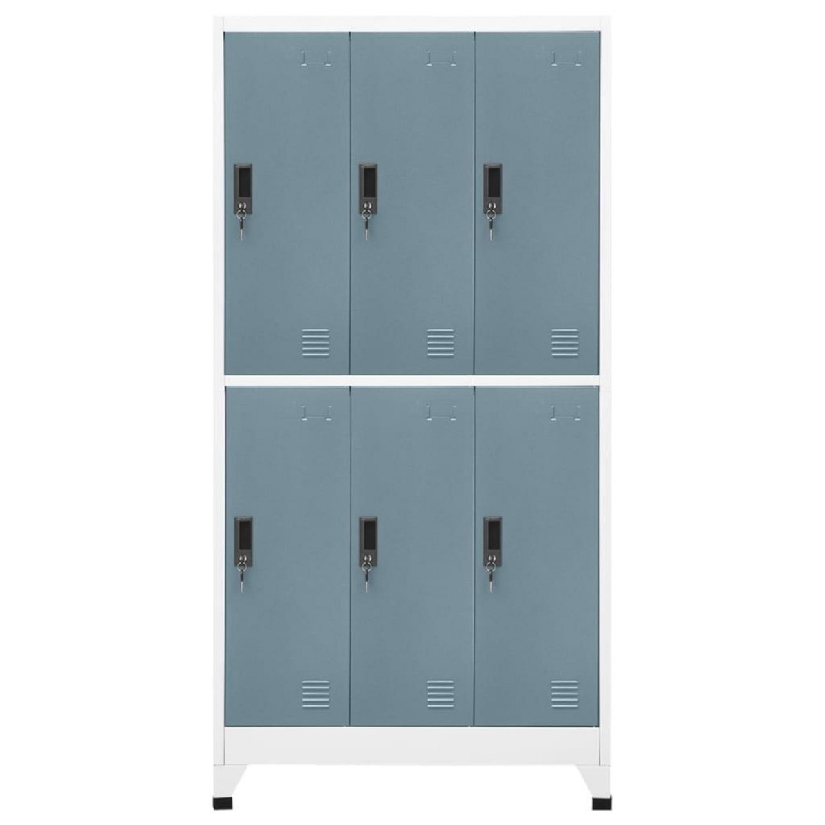 VIDAXL Armoire a casiers Gris clair et gris fonce 90x45x180 cm Acier