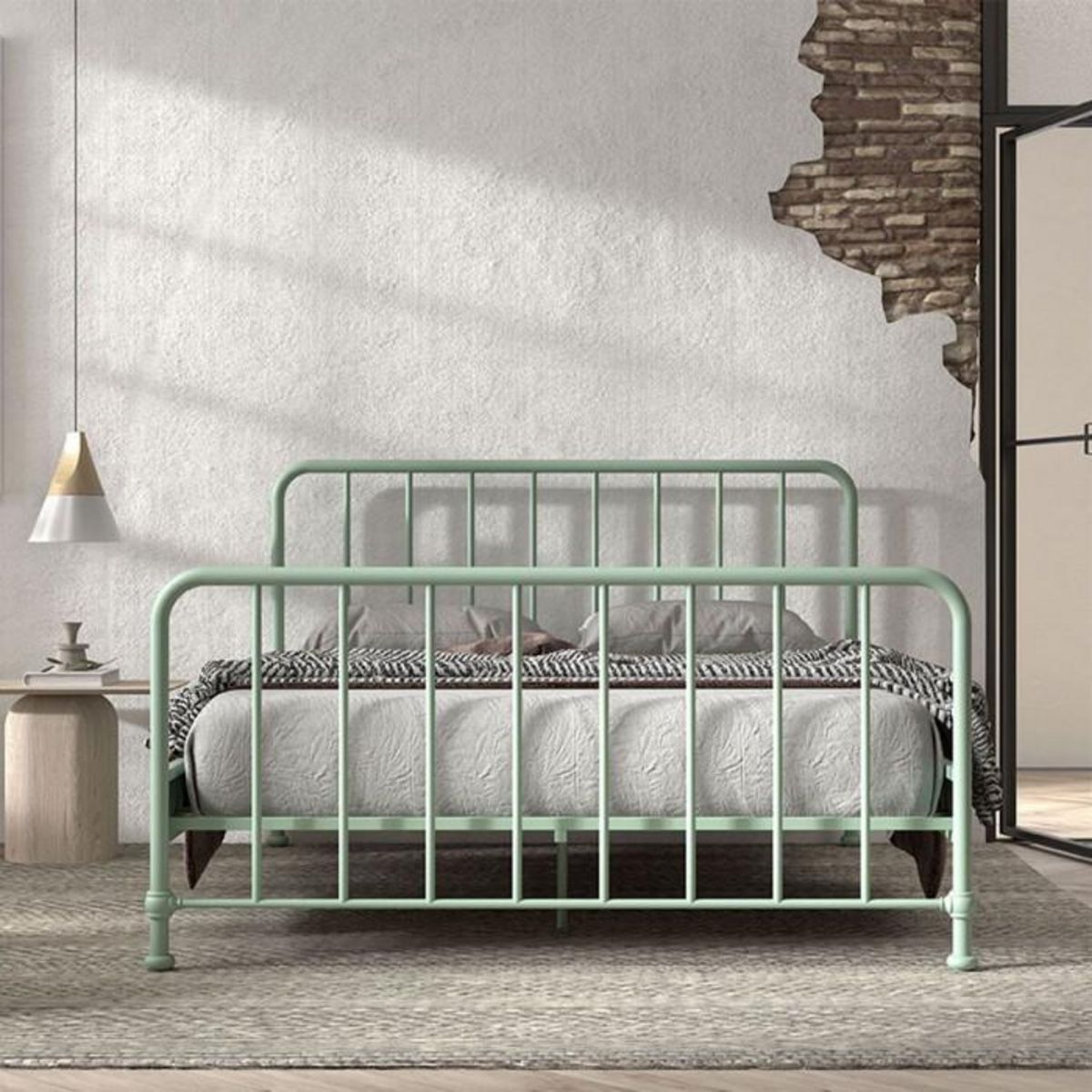 Paris Prix Lit Adulte  Bronxx  160x200cm Green Mat