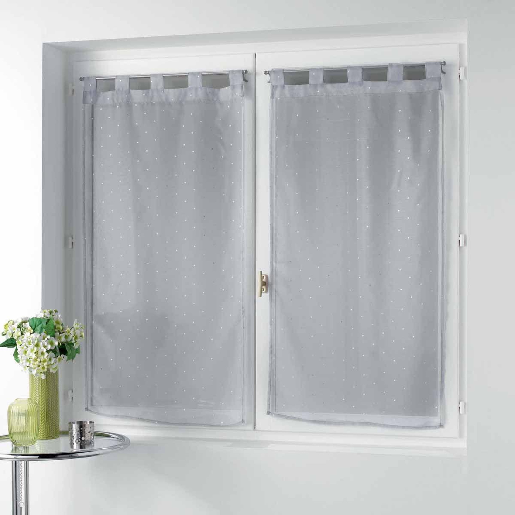 Douceur d'Intérieur Paire de voilages  orion  60x90cm gris