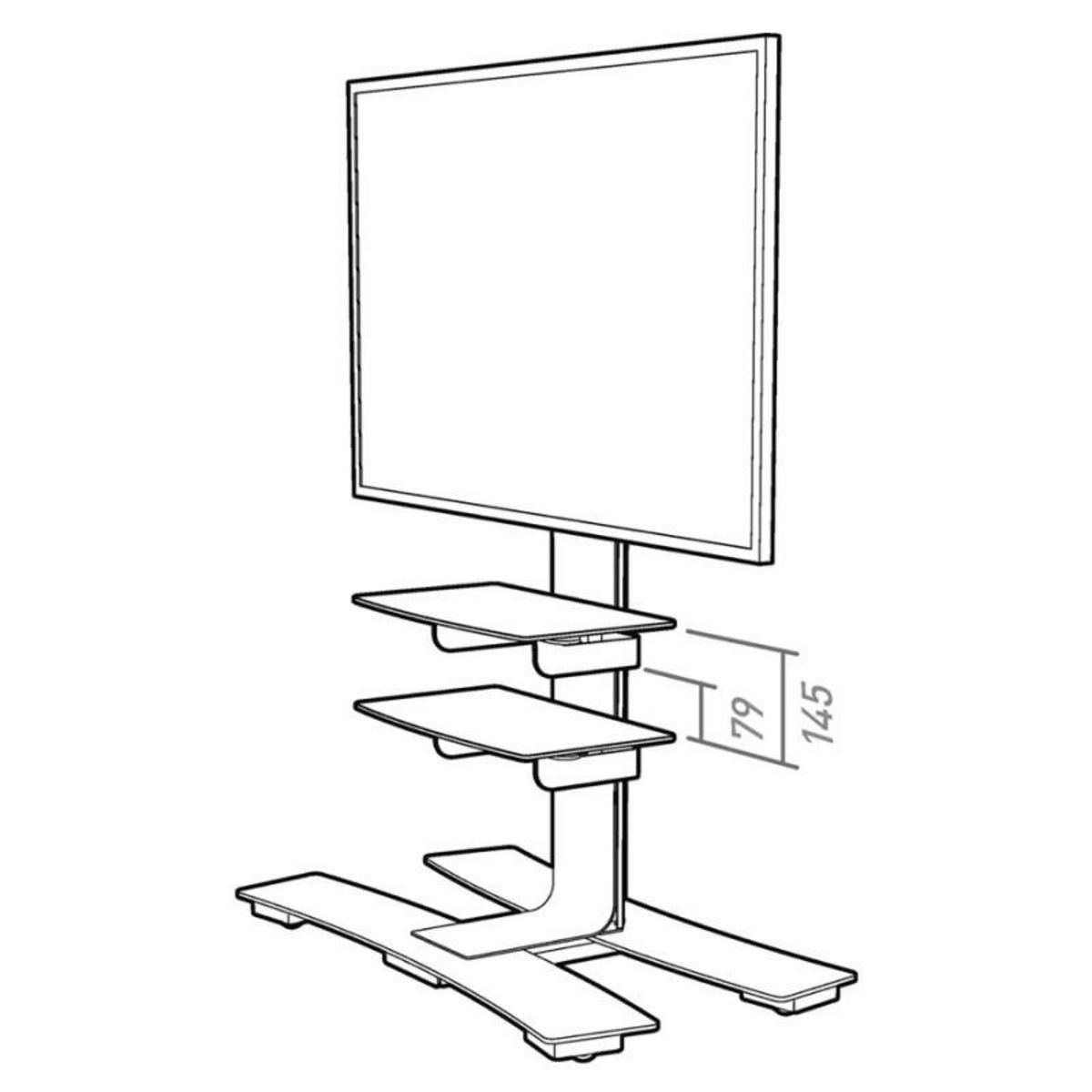 Erard Pied tv pour écran 40 à 75 noir - 039050
