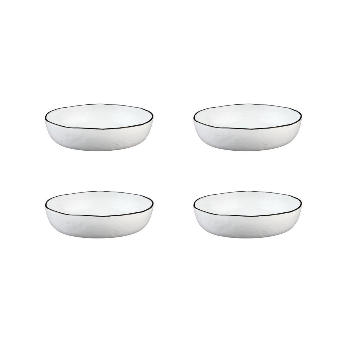BJORN Assiette creuse PURE Ø21,5cm - 4 pièces - Blanc Neige