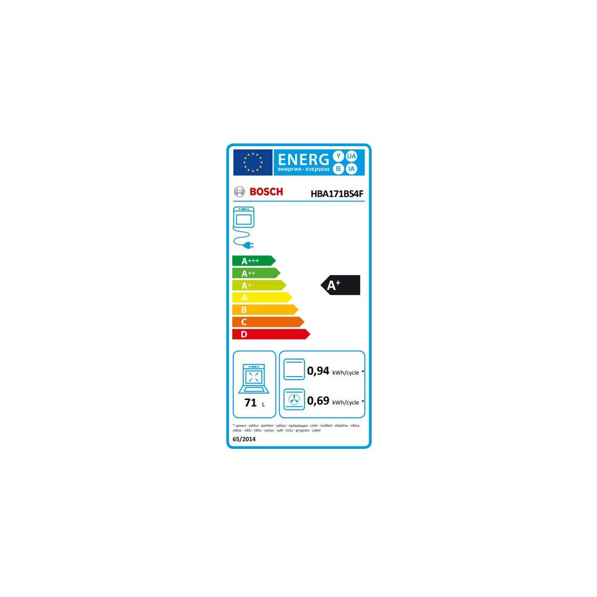 Voir la diapositive 2 : BOSCH Four intégrable multifonction 71l 60cm pyrolyse et hydrolyse inox - hba171bs4f