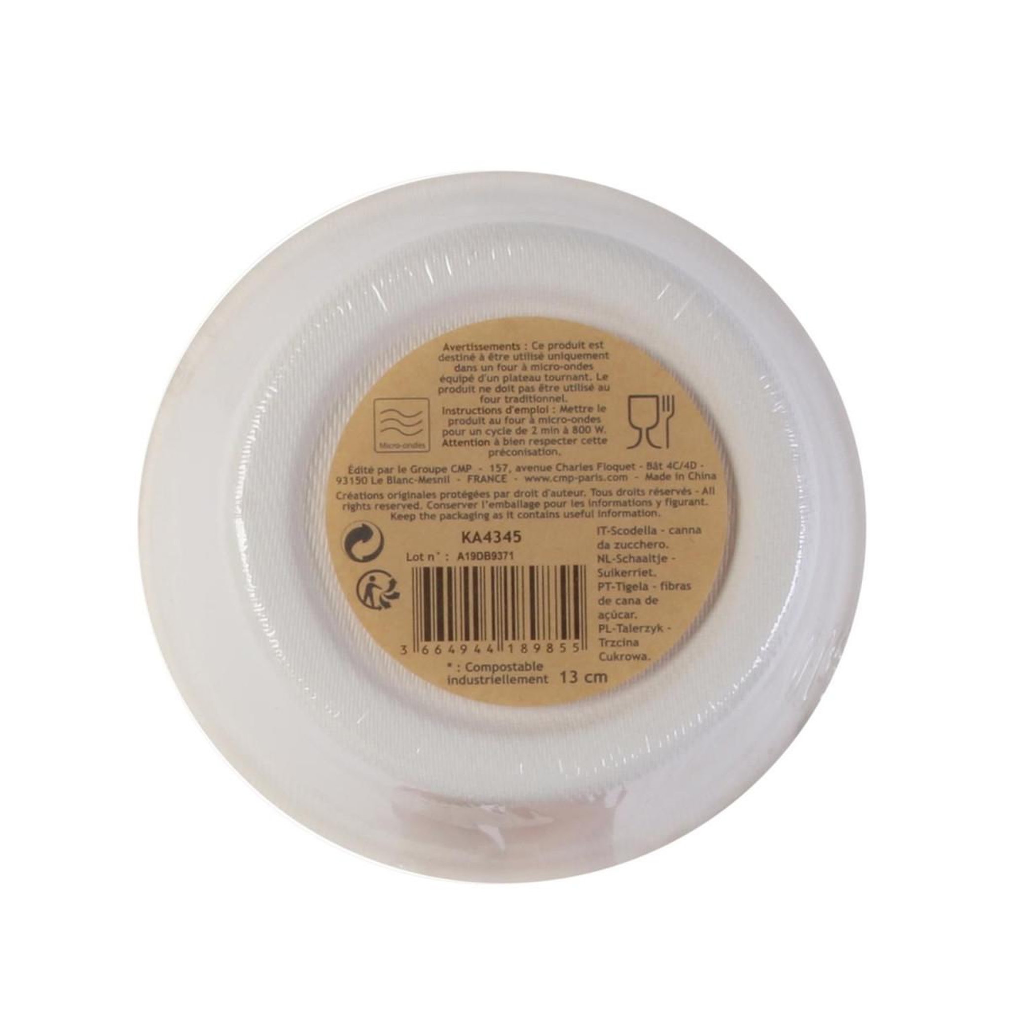 Voir la diapositive 3 : COOK CONCEPT Lot de 6 coupelles rondes  canne à sucre  13cm blanc
