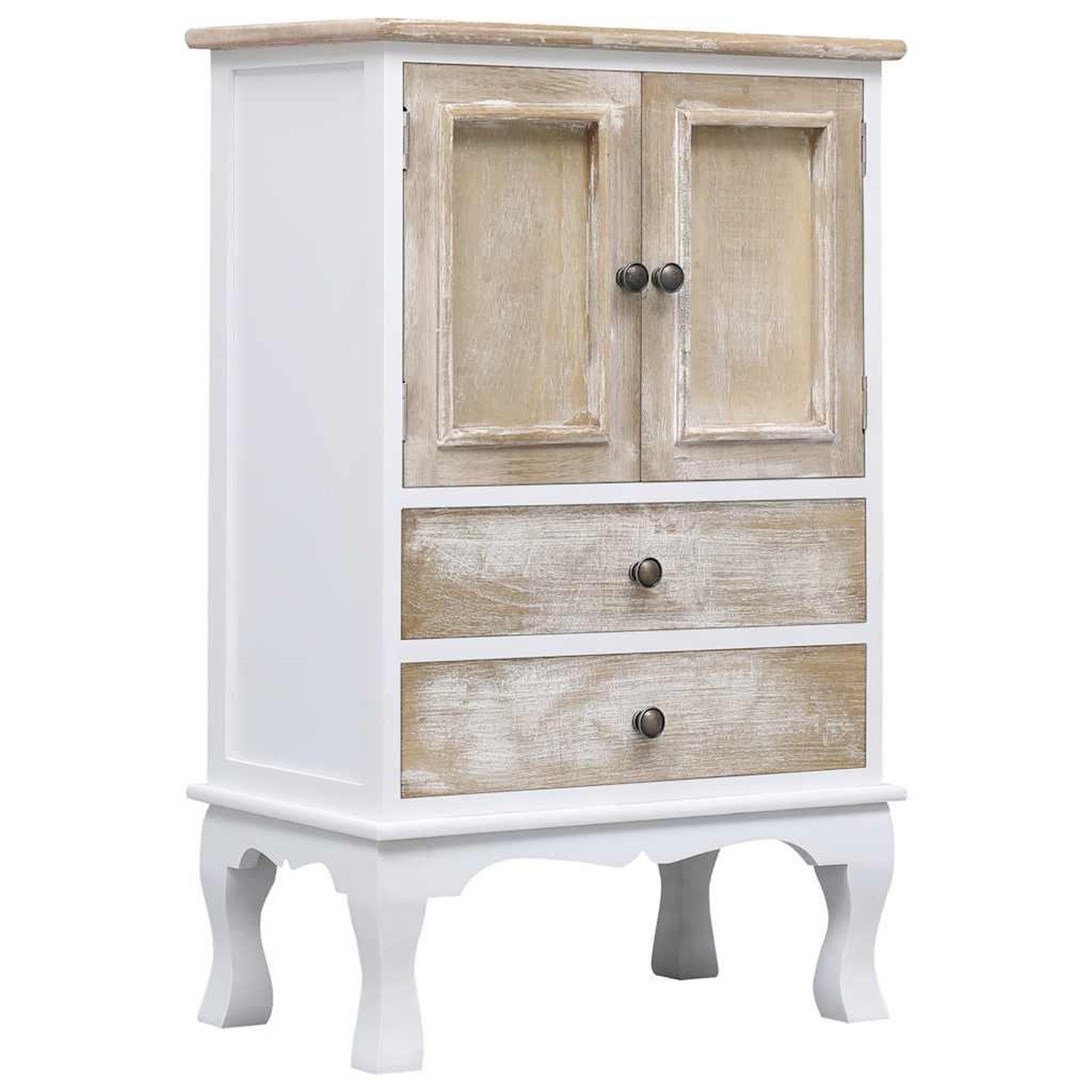 VIDAXL Armoire a tiroirs blanc 50x30x80 cm bois