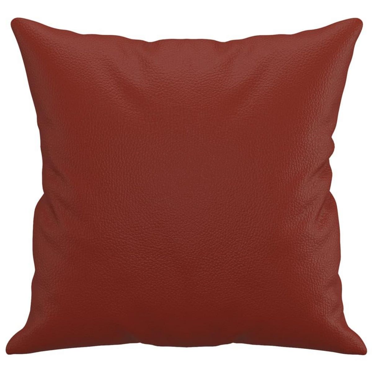 VIDAXL Coussins decoratifs lot de 2 Rouge bordeaux 40x40 cm Similicuir