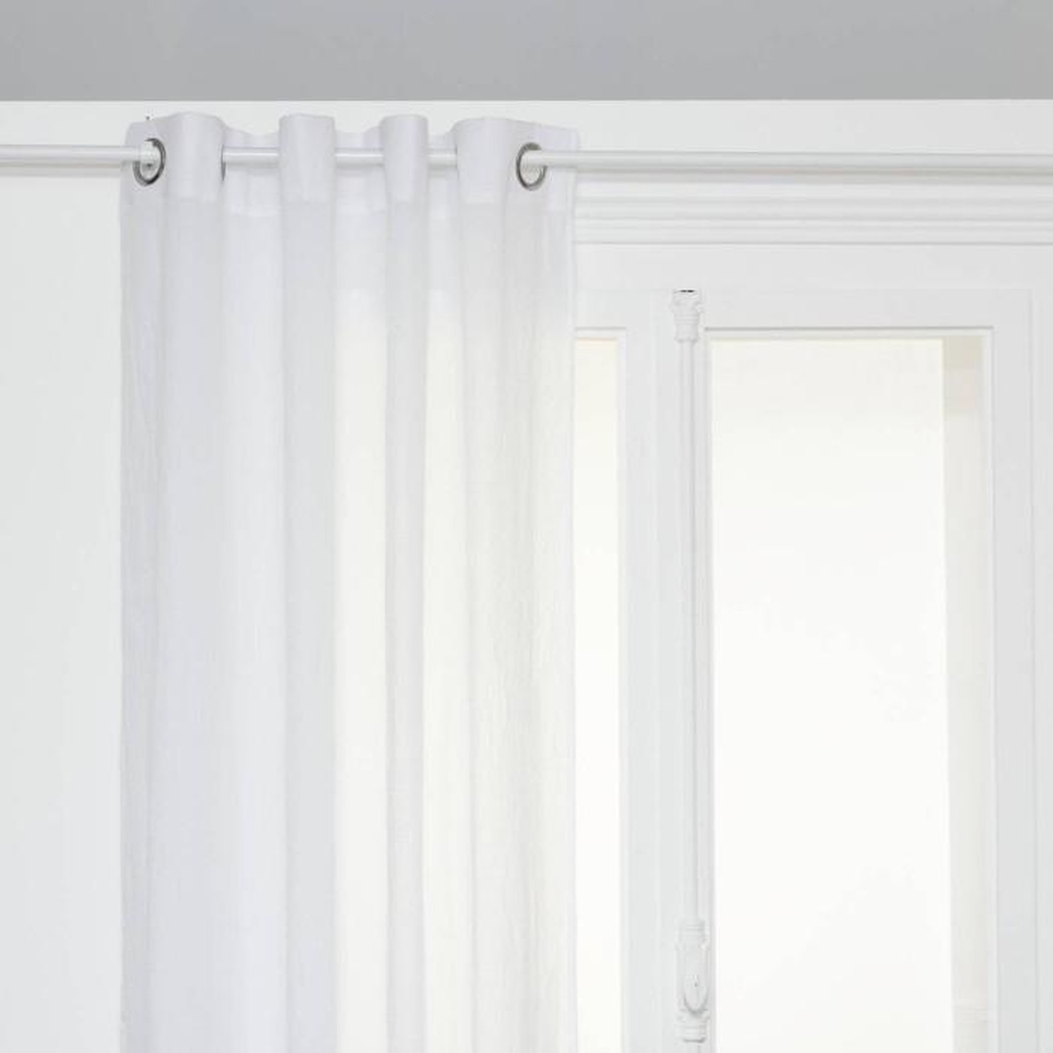 ATMOSPHERA Rideau Voilage à Œillets  Paxta  135x240cm Blanc