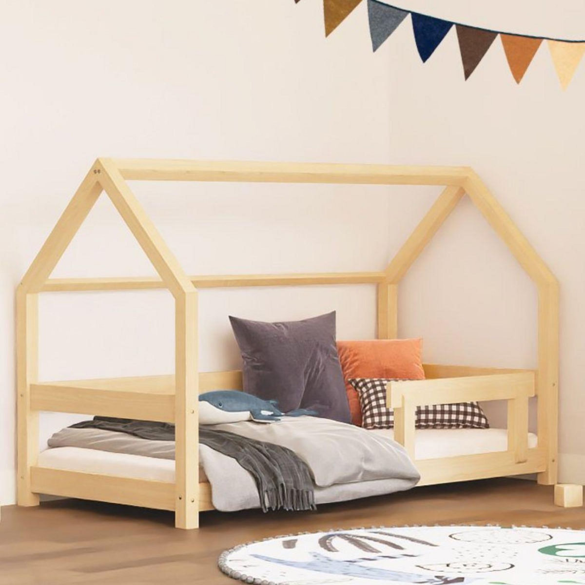 BENLEMI Lit cabane TERY Verni 80x160cm