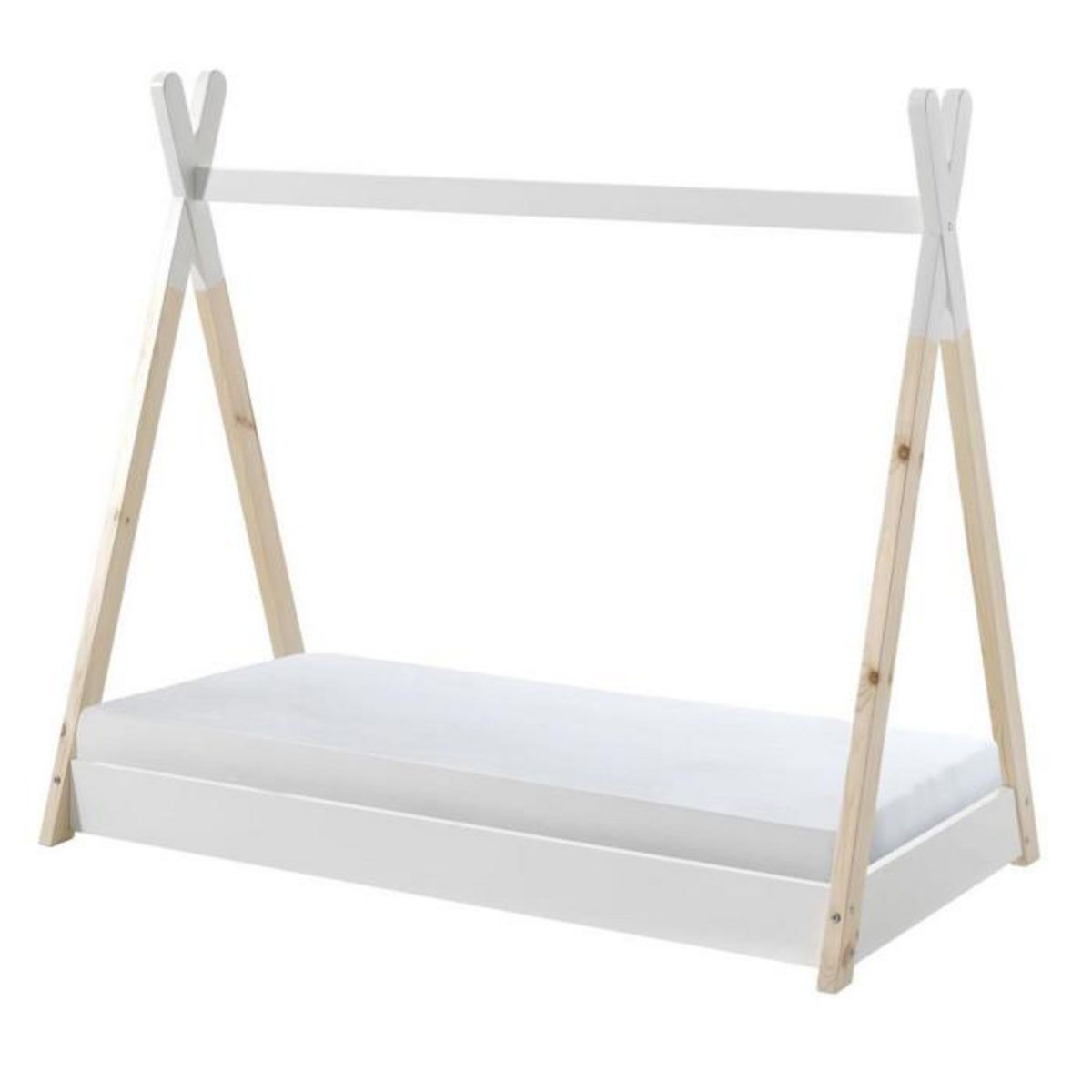 Paris Prix Lit Enfant Design & Matelas  Tipi  70x140cm Blanc