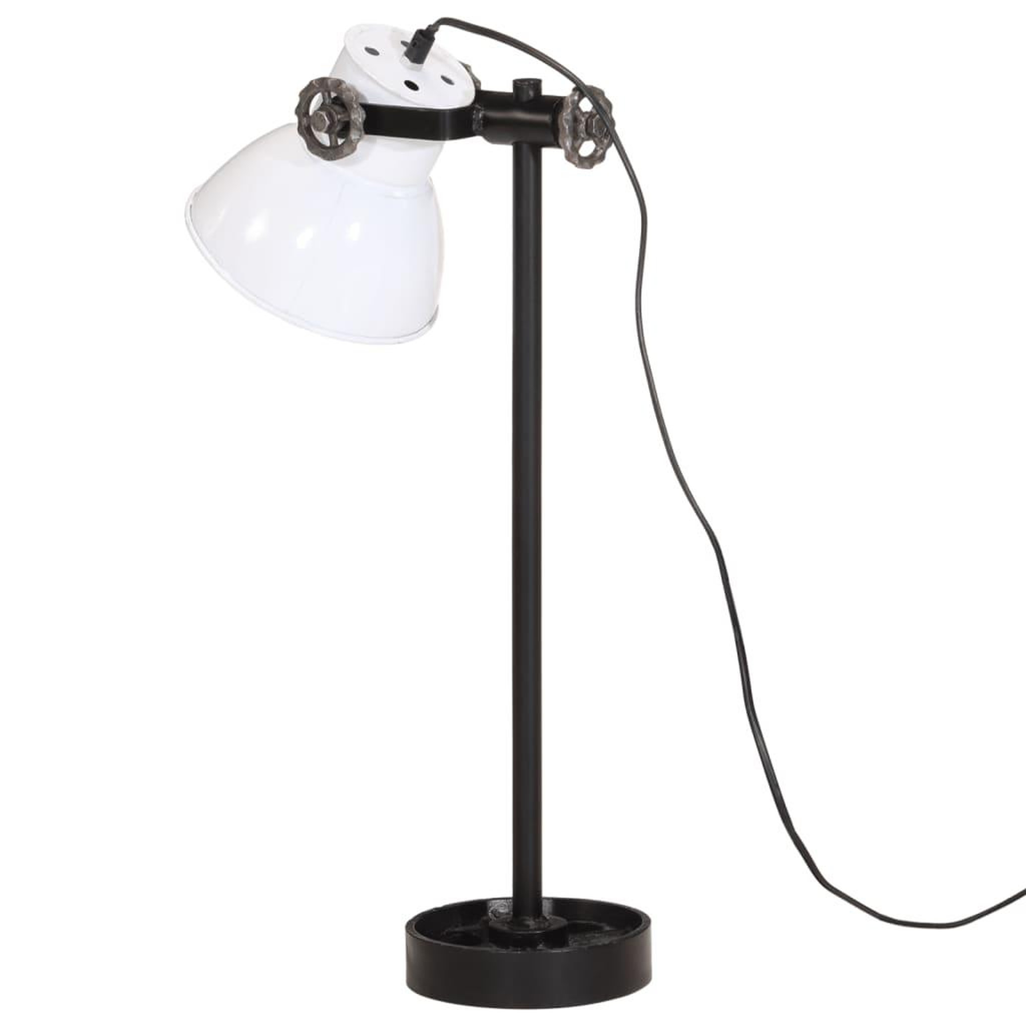 Voir la diapositive 5 : VIDAXL Lampe de bureau 25 W blanc 15x15x55 cm E27