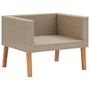 Voir la diapositive 5 : VIDAXL Salon de jardin 5 pcs avec coussins Resine tressee Beige