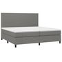 Voir la diapositive 3 : VIDAXL Sommier a lattes de lit avec matelas Gris fonce 200x200cm Tissu