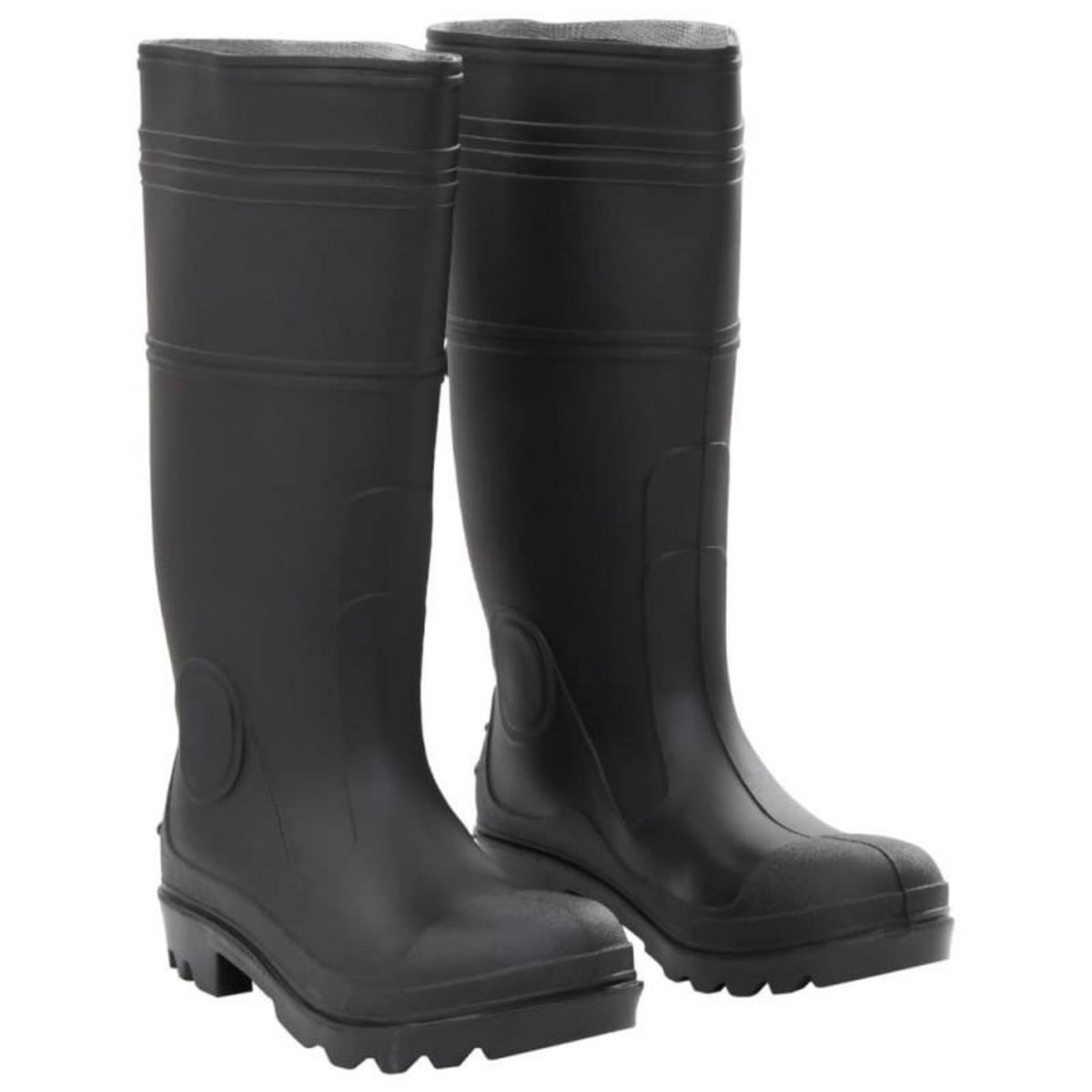 VIDAXL Bottes de pluie noir taille 38 PVC