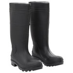 VIDAXL Bottes de pluie noir taille 38 PVC
